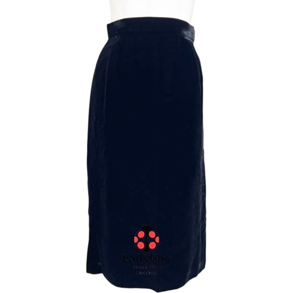 画像7: ビンテージ　ベルベット　レディーススーツ　マザーズスーツ　ノーカラージャケット　タイトスカート　7号 (7)