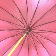 画像3: レディース　16本骨　赤い傘　雨傘　赤無地　ダークレッド　　65cm (3)