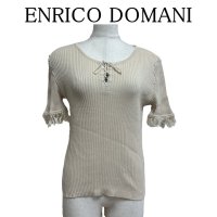 画像1: ENRICO DOMANI　エンリコドマーニ　レディース　サマーニット　5分袖　リブニット　接触冷感　9号