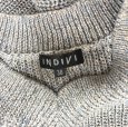 画像7: INDIVI　レディース　サマーニット　5分袖　Vネック　グレー　前上がり (7)