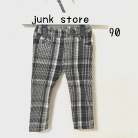 画像1: junk store チェックパンツ90 ブラウン