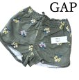 画像1: GAP　ショートパンツ　フラワープリント　モスグリーン　90 (1)
