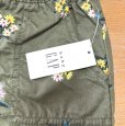 画像3: GAP　ショートパンツ　フラワープリント　モスグリーン　90 (3)
