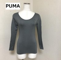 画像1: PUMA トレーニングシャツ グレー S レディース