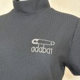 画像2: アダバット adabat　レディース 　ゴルフシャツ　ハイネック　Ｔシャツ 　半袖　黒　ブラック (2)