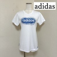 画像1: adidas 　アディダス　climalite　速乾　クール　接触冷感　レディース　半袖　Tシャツ　ホワイト　ロゴ入り　M