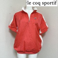 画像1: ルコックスポルティフ　le coq sportif　レディース　ゴルフ　ハーフジップ　レインウェア　半袖　L