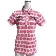 画像1: FILA GOLF　レディース　半袖　ポロシャツ　速乾　リンゴプリント　アップル　ホワイト　ゴルフウェア　L (1)