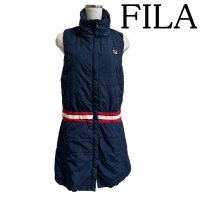 画像1: フィラ（FILA）レディース　テニスウェア　中綿ワンピース（VL1169）M　ネイビー