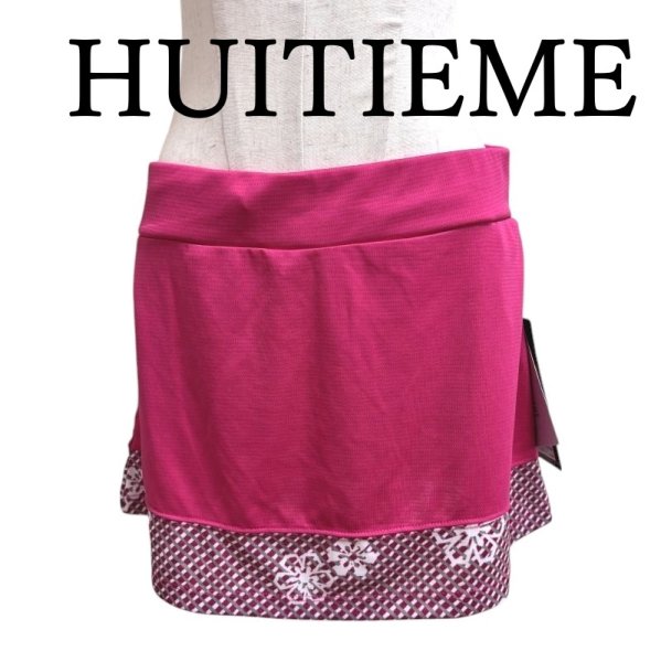 画像1: HUITIEME(ウィッテム)　レディース　テニスウェア　テニススカート　ピンク　L　UPF25　紫外線カット　UVカット (1)