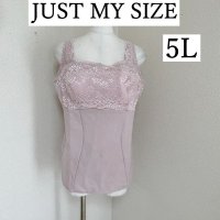 画像1: JUST MY SIZE　大きいサイズ　ロングブラ　ノンワイヤー　ボディシェイパー　ピンク　５L