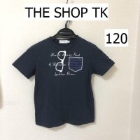 画像1: THE SHOP TK(ザ ショップ ティーケー)半袖 Tシャツ 120 めがね ネイビー