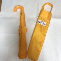 画像1: 子供用  折りたたみ傘 2段式 簡単 ケース付き イエロー 男女兼用