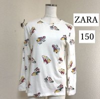 画像1: ZARA KIDS ザラ 子ども服 長袖 Tシャツ 150 スニーカープリント
