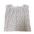 画像1: BABY　GAP　半袖　Tシャツ　カットソー　レトロ花柄　白　赤　90 (1)