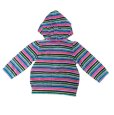 画像2: BABY　GAP　パーカー　フード付き　アウター　カラフルボーダー　　パイル地　90 (2)