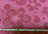画像2: プリント布地 和花 和風 大きな花柄 パープルピンク 幅100×10cm単位（100×280）