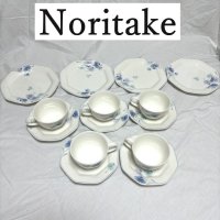 画像1: Noritake　ノリタケ　クラフトーン　モーニングソング　コーヒーカップ＆ソーサー　ケーキソーサー　セット