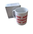 画像1: ARCHIVIO　アルチビオ　ロゴ入り　マグカップ　白　非売品 (1)