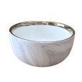 画像1: マーブル　ゴールド装飾　ボウル　食器　 (1)