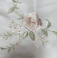 画像2: セルコン　テープルクロス　白　花刺繍　高級　180×130 (2)