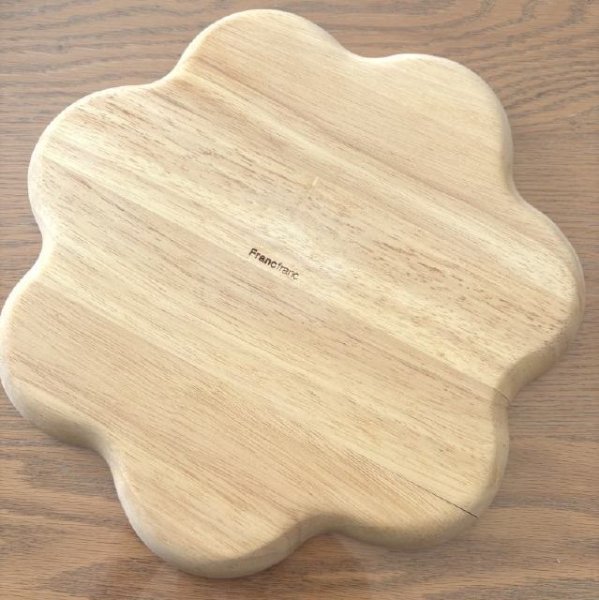 画像3: Francfranc　フランフラン　ノヴェル　フラワープレート　木製トレイ　花型　　3枚セット (3)