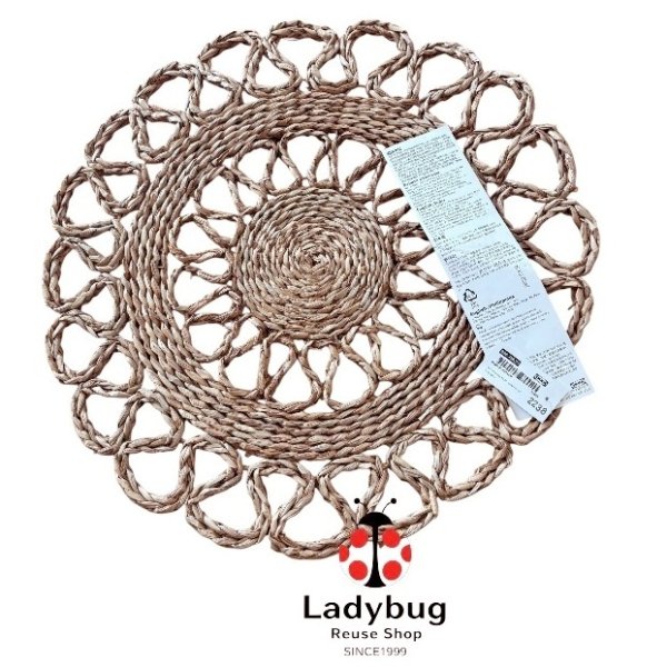 画像1: IKEA　アジアン　インテリアマット　スゲ　37cm (1)