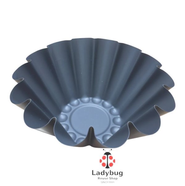 画像1: 製菓道具　ブラック　蛇の目型　ブリオッシュ型18cm　2号　ケーキランド　タイガークラウン (1)