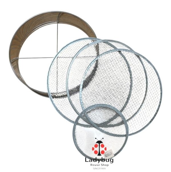 画像1: 園芸用ふるい30cm　ステンレス園芸フィルター　細目　粗目　中目　網付き　おまけあり (1)