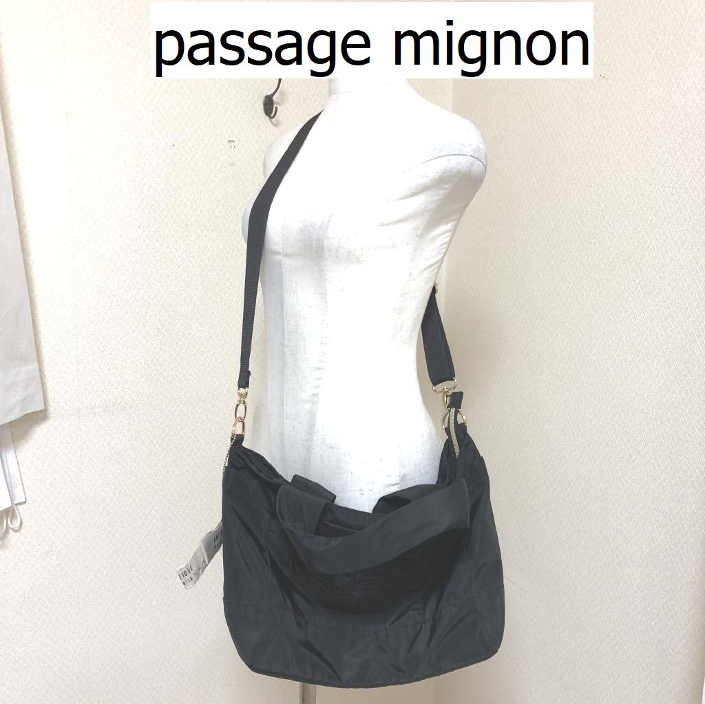 passage mignon 2wayバッグ 黒 - ショルダーバッグ