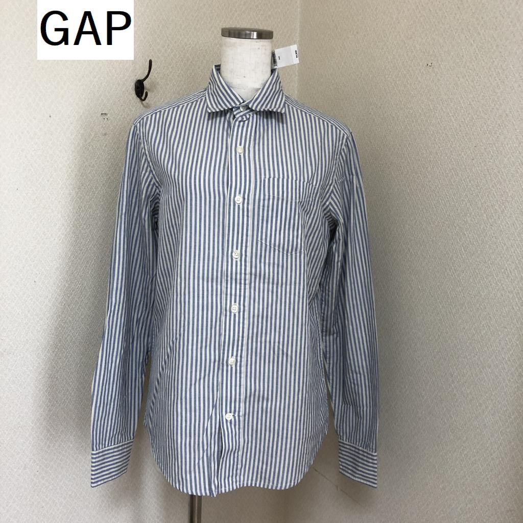 Gap ギンガムチェックシャツ 青 ボタンダウン - レディースウェア