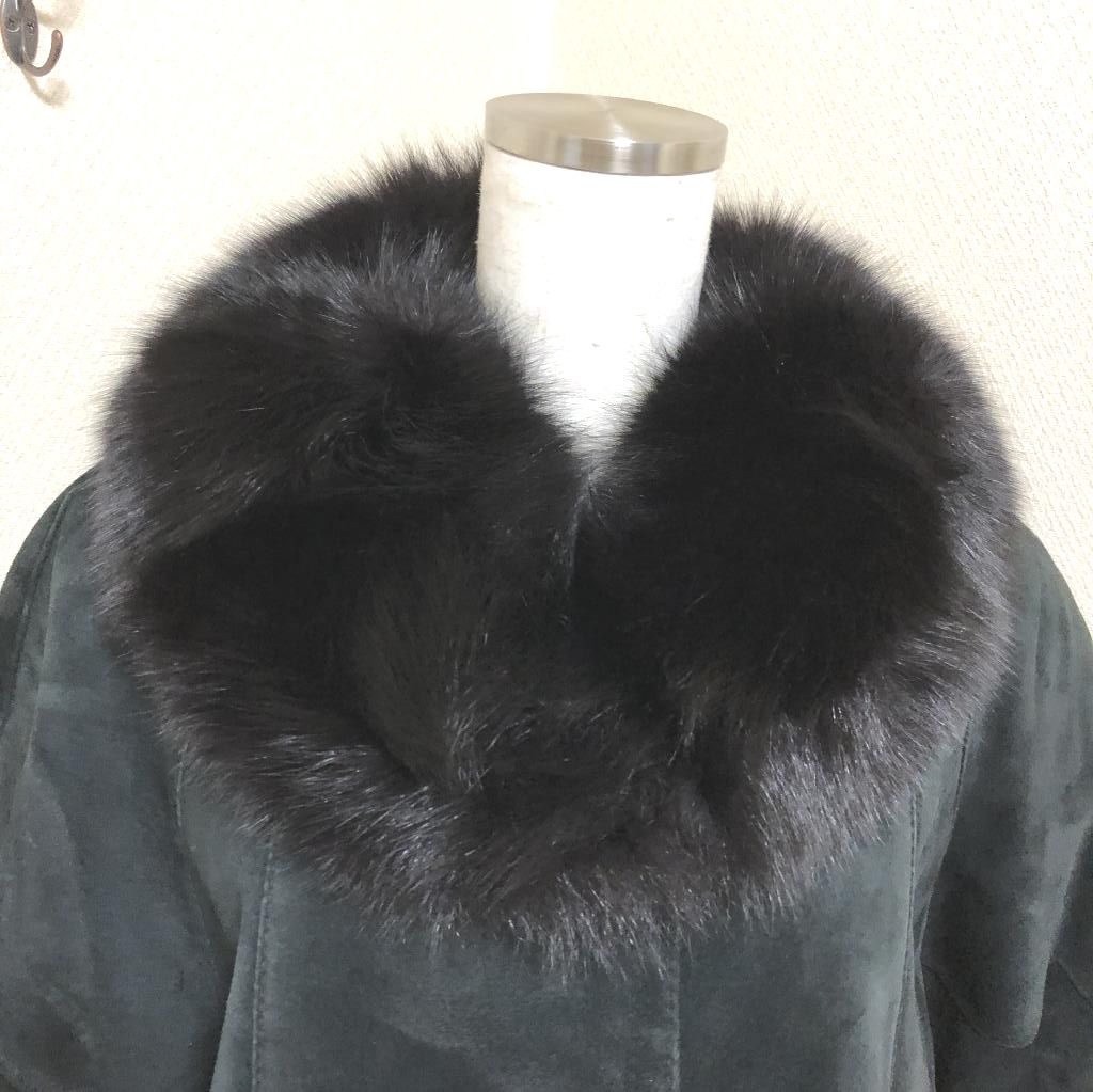 【希少】韓国製 Real Fur 高級毛皮 ラビットファー ロングコート