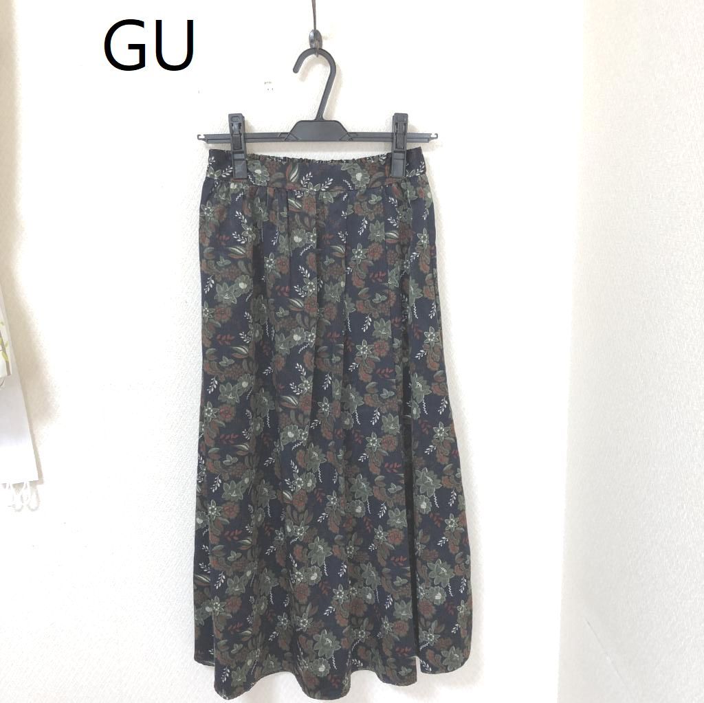 GU ブラック フレアスカート