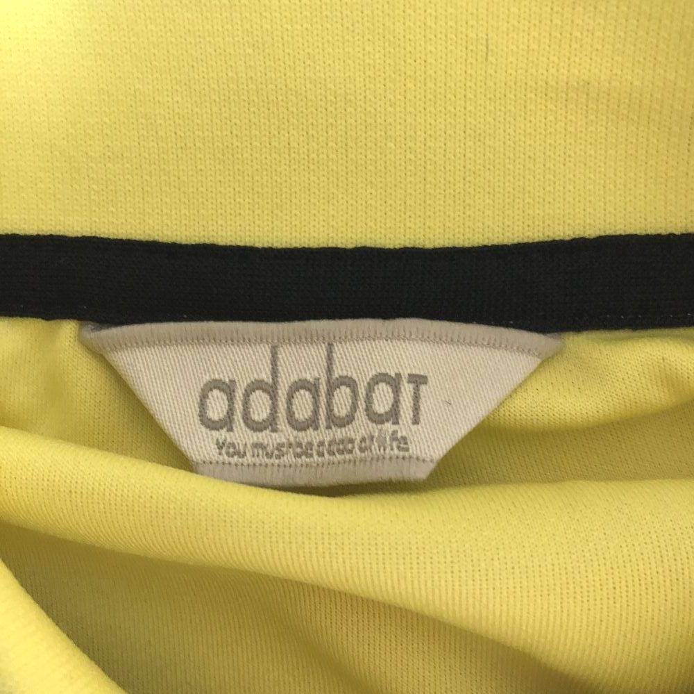 adabat（アダバット）レディース　ゴルフシャツ　半袖　イエロー　44号　大きいサイズ