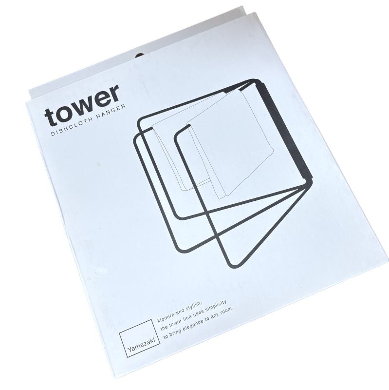 tower　折り畳み 布巾ハンガー ホワイト
