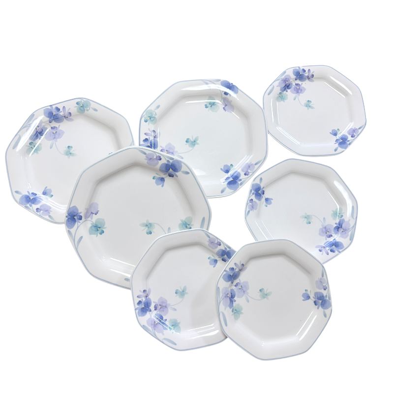 noritake ノリタケ　クラフトーン　モーニングソング　八角形　大皿　ケーキ皿　セット